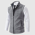 Men's Zip-Up Knit Sweater Vest 4