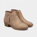 Vionne | Gray Leather Orthopedic Ankle Boots 5