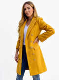 Double-Breasted Midi Wool Peacoat for Women 6