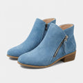 Vionne | Gray Leather Orthopedic Ankle Boots 2
