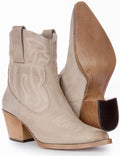 Nova | Grey Cowboy Ankle Boots for Women 5