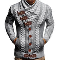 Tristan | Rugged Men's Shawl Collar Cable Knit Cardigan 6