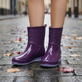 Irene | Relief Pattern Pull-On Rain Boots 1
