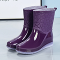 Irene | Relief Pattern Pull-On Rain Boots 2