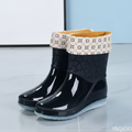 Irene | Relief Pattern Pull-On Rain Boots 5