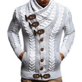 Tristan | Rugged Men's Shawl Collar Cable Knit Cardigan 2
