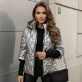 Winifred | Hooded Diamond-Quilted Puffer with Ribbed Cuffs for Women 4