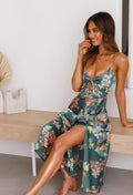 Women's Printed Maxi Dress Wedding Guest Formal 2
