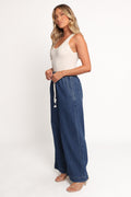 Women's Wide Leg Jeans, Elastic Drawstring Waist Denim 6