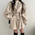 Women's Double-Breasted Wrap Coat with Tie Belt 2