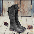 Lace-Up Side Buckle Knee-High Boots for Women 3