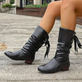 Ruched Shaft Bow Detail Knee-High Boots for Women 3