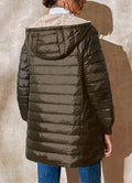 Lightweight Hooded Puffer Jacket with Ribbed Cuffs for Women 2