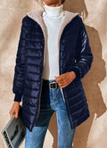 Lightweight Hooded Puffer Jacket with Ribbed Cuffs for Women 5