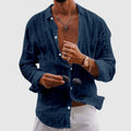 Men's Relaxed Fit Short Sleeve Linen Shirt 4