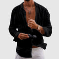 Men's Relaxed Fit Short Sleeve Linen Shirt 5
