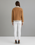 Sherpa Trim Suede Look Teddy Jacket for Women 3