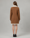 Shearling Lined Double-Breasted Coat for Women 2