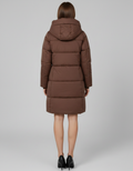 Khaki Hooded Puffer Coat for Women 5