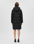 Black Quilted Puffer Coat for Women 3