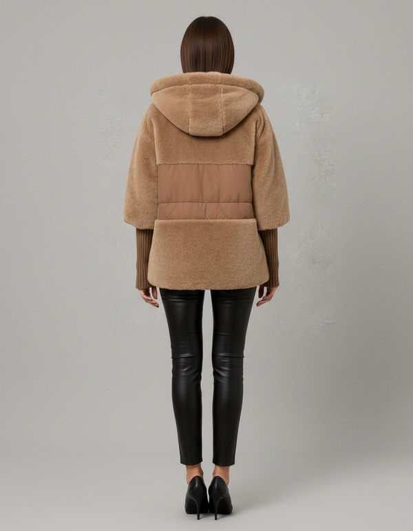 Hooded Faux Fur Jacket for Women