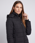 Longline Hooded Padded Puffer Coat for Women 3