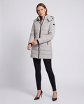 Longline Hooded Padded Puffer Coat for Women 4