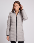 Longline Hooded Padded Puffer Coat for Women 6