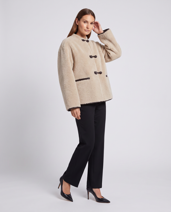Oversized Faux Fur Toggle Jacket for Women