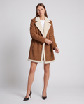 Shearling Lined Double-Breasted Coat for Women 1