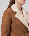 Shearling Lined Double-Breasted Coat for Women 3
