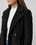 Shearling Lined Double-Breasted Coat for Women 6