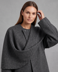 Built-In Scarf Cape Coat for Women 2