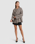 Built-In Scarf Cape Coat for Women 4