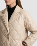 Beige Leopard Print Reversible Coat for Women 4