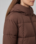 Khaki Hooded Puffer Coat for Women 6