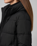Black Quilted Puffer Coat for Women 5