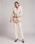 Beige Padded Puffer Jacket for Women 3