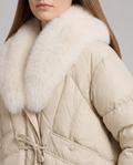 Beige Padded Puffer Jacket for Women 4