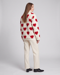 Heart Print Teddy Fleece Jacket for Women 2