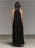 Women's Linen Blend Maxi Dress Halter Neck 3