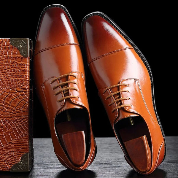 Classic Oxford Shoes Gentleman Formal Leather