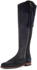 Valentina Slim | Navy Narrow-Calf Riding Boots for Women 5