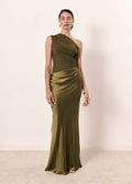 Women's One-Shoulder Wedding Guest Dress Evening Formal 5