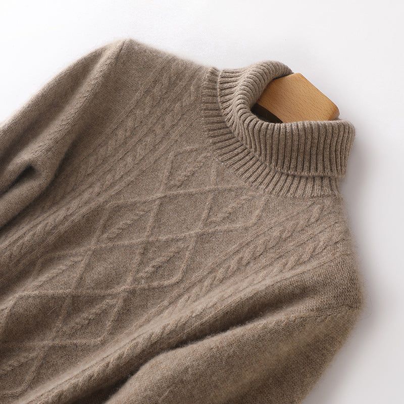 Rina | Relaxed Cable Knit Turtleneck Sweater for Women