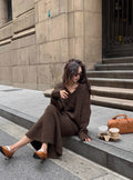 Janette | Elegant Women's Ribbed Knit Skirt Set 4