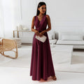 Women's Wrap Maxi Dress Wedding Guest Elegant 3