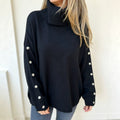 Mara | Oversized Turtleneck Sweater with Button Sleeves for Women 4