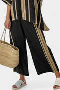 Oversized Striped Linen Top and Pants Set Relaxed 3