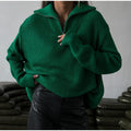 Agathe | Oversized Half-Zip Sweater with Stand Collar for Women 8